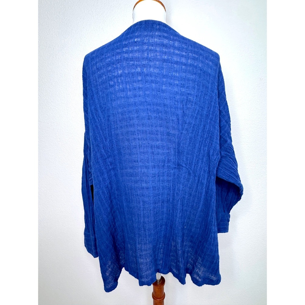 SOFT SURROUNDINGS Linen Cotton Blend Oversized Tunic 3X Blue Coastal Lightweight - Picture 7 of 9